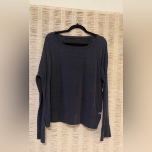 GAP Fit Women's Charcoal Long Sleeve BreatheTee Sz L